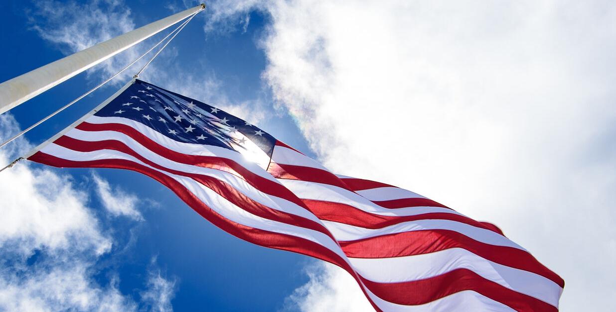 United States flag at half mast Generic